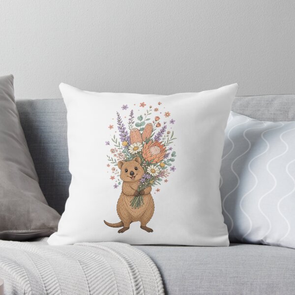 Item preview, Happy Quokka with Australian Floral Bouquet designed and sold by AntiqueImages.