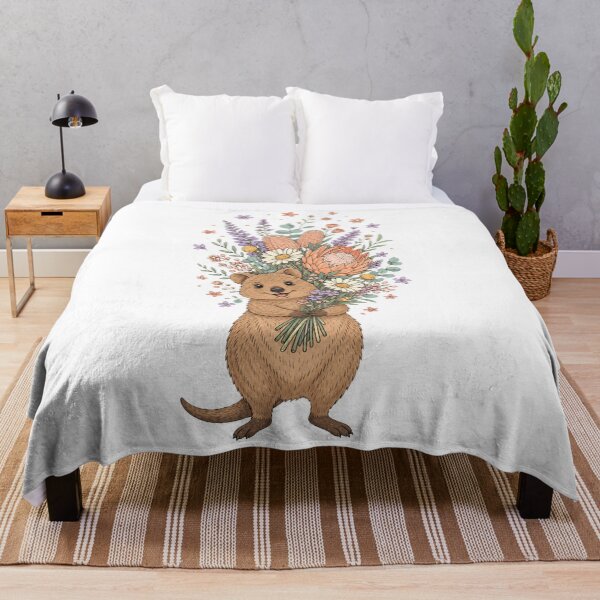 Item preview, Happy Quokka with Australian Floral Bouquet designed and sold by AntiqueImages.