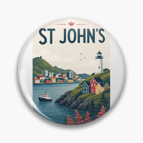 Item preview, St. John's Newfoundland Harbour, Cabot Tower and Cape Spear Lighthouse Canada designed and sold by Places On Earth.