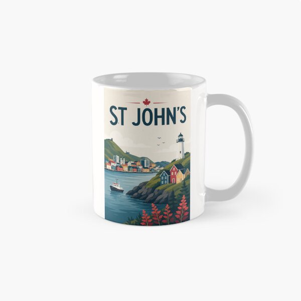 Item preview, St. John's Newfoundland Harbour, Cabot Tower and Cape Spear Lighthouse Canada designed and sold by Places On Earth.
