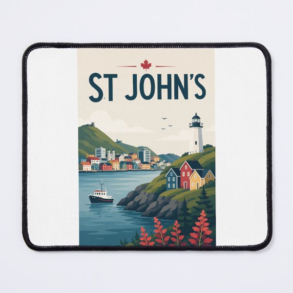 Item preview, St. John's Newfoundland Harbour, Cabot Tower and Cape Spear Lighthouse Canada designed and sold by Places On Earth.