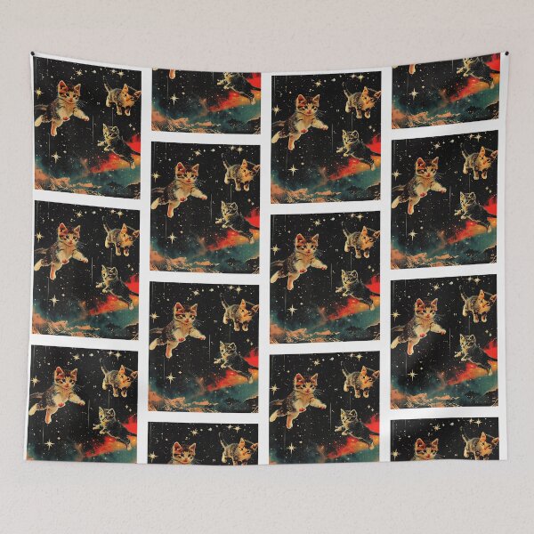 Item preview, Vintage Space Cats Retro Nebula designed and sold by jacelyndesigns.
