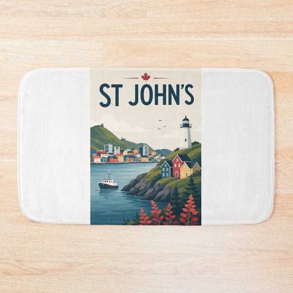Item preview, St. John's Newfoundland Harbour, Cabot Tower and Cape Spear Lighthouse Canada designed and sold by Places On Earth.