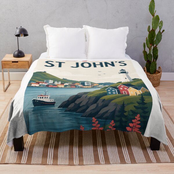 Item preview, St. John's Newfoundland Harbour, Cabot Tower and Cape Spear Lighthouse Canada designed and sold by Places On Earth.