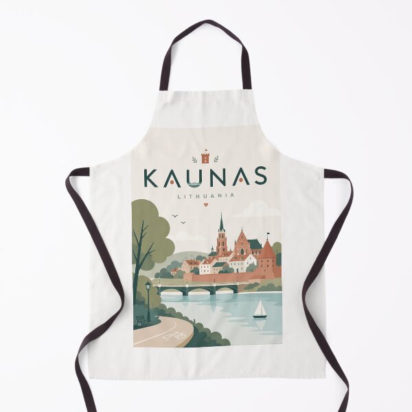 Item preview, Kaunas Lithuania Old Town, Nemunas River and Kaunas Castle designed and sold by Places On Earth.