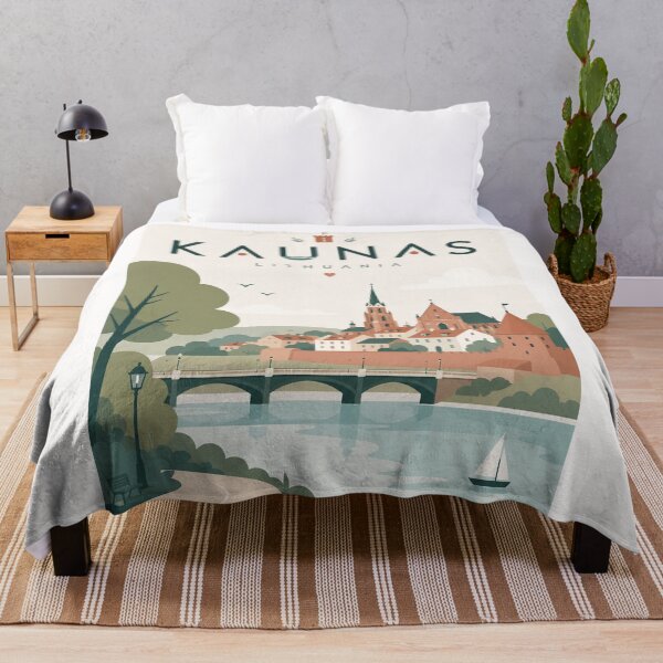 Item preview, Kaunas Lithuania Old Town, Nemunas River and Kaunas Castle designed and sold by Places On Earth.