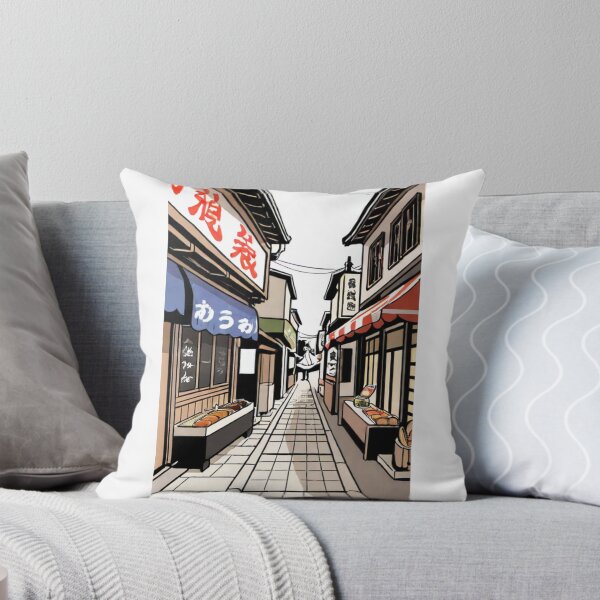 Item preview, Art - Stylized Japanese Street Scene, Striking Urban Manga Illustration designed and sold by Reverso-Design.