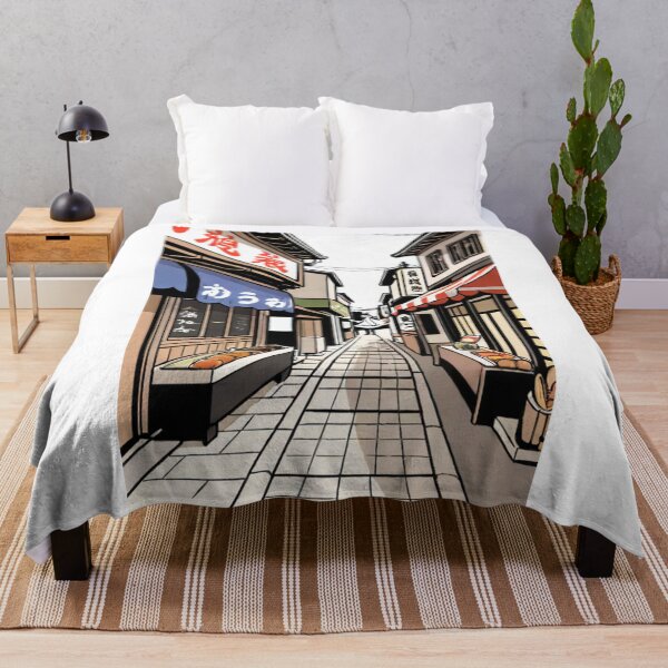 Item preview, Art - Stylized Japanese Street Scene, Striking Urban Manga Illustration designed and sold by Reverso-Design.