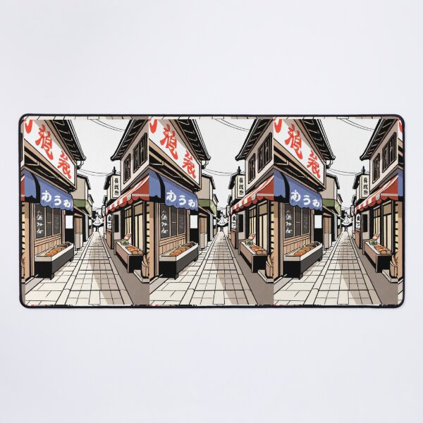 Item preview, Art - Stylized Japanese Street Scene, Striking Urban Manga Illustration designed and sold by Reverso-Design.