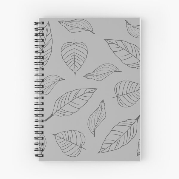 Item preview, Light and Dark Grey Leaf Pattern designed and sold by SolGalaxyDesign.
