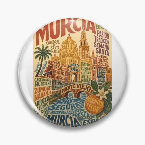 Item preview, Murcia Spain Cathedral, Segura River and Plaza Cardenal Belluga designed and sold by Places On Earth.
