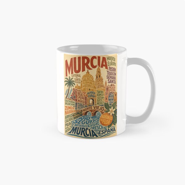 Item preview, Murcia Spain Cathedral, Segura River and Plaza Cardenal Belluga designed and sold by Places On Earth.