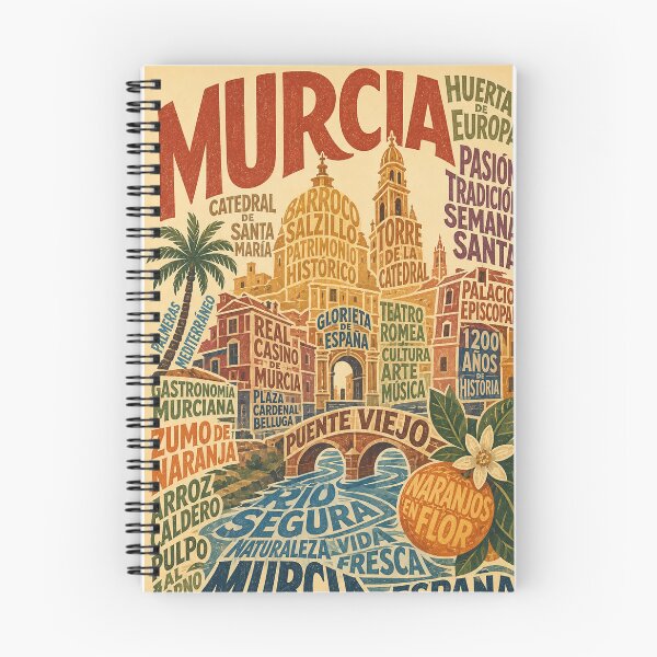 Item preview, Murcia Spain Cathedral, Segura River and Plaza Cardenal Belluga designed and sold by Places On Earth.