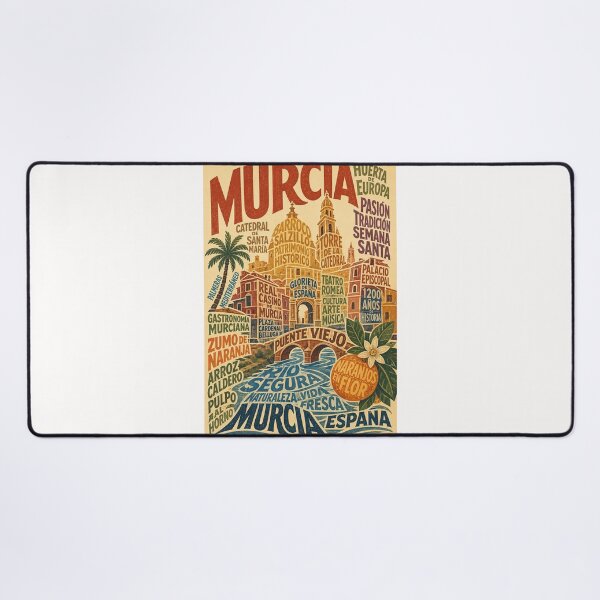 Item preview, Murcia Spain Cathedral, Segura River and Plaza Cardenal Belluga designed and sold by Places On Earth.