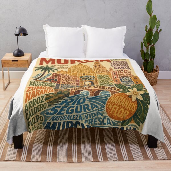 Item preview, Murcia Spain Cathedral, Segura River and Plaza Cardenal Belluga designed and sold by Places On Earth.