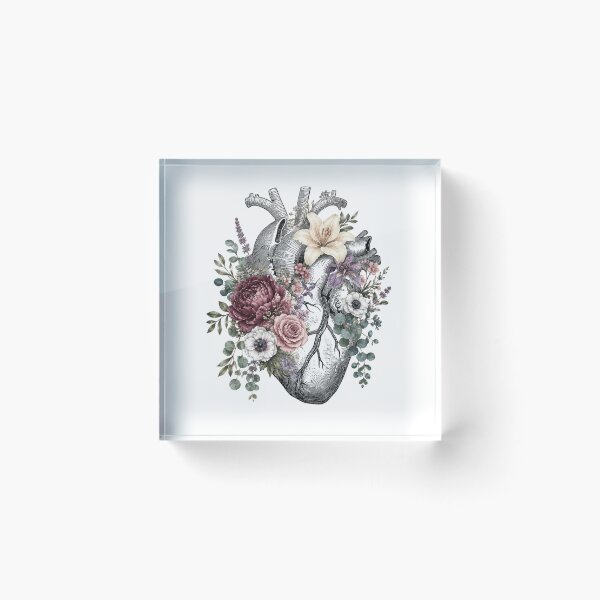 Item preview, Anatomical Heart With Floral Bouquet designed and sold by kelvinmunene13.