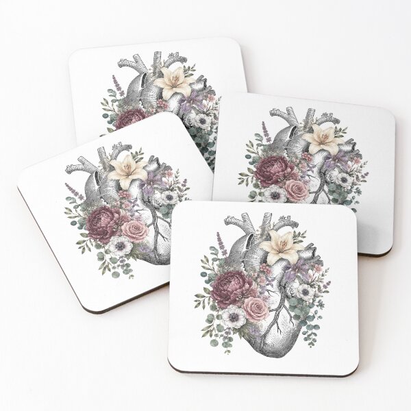 Item preview, Anatomical Heart With Floral Bouquet designed and sold by kelvinmunene13.