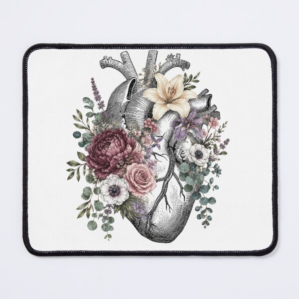 Item preview, Anatomical Heart With Floral Bouquet designed and sold by kelvinmunene13.