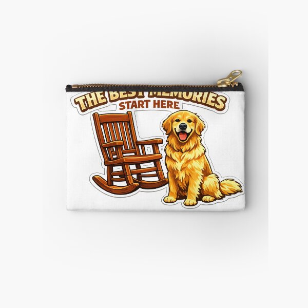 Item preview, The Best Memories Start Here – Golden Retriever & Rocking Chair Design, Cozy Dog Lover Shirt designed and sold by Sahil Randhawa.