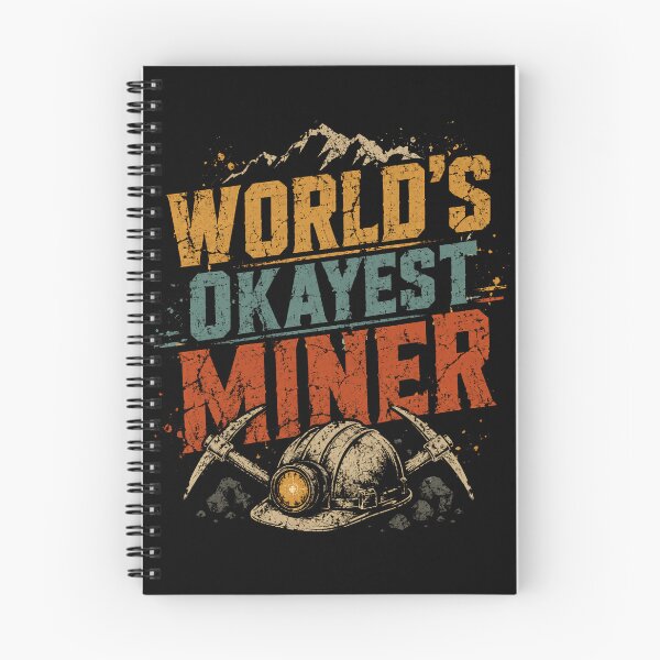 Item preview, World's Okayest Miner Mining Profession Gift designed and sold by HumansStuck12.