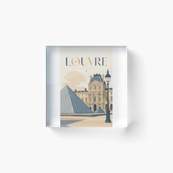 Item preview, Louvre Museum Paris, Glass Pyramid and Historic Palace France designed and sold by Places On Earth.
