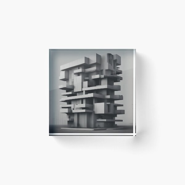 Item preview, Brutalist Monolith | Impossible Architecture designed and sold by rigelcreation.