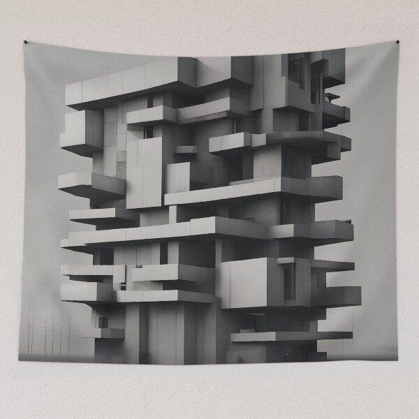 Item preview, Brutalist Monolith | Impossible Architecture designed and sold by rigelcreation.