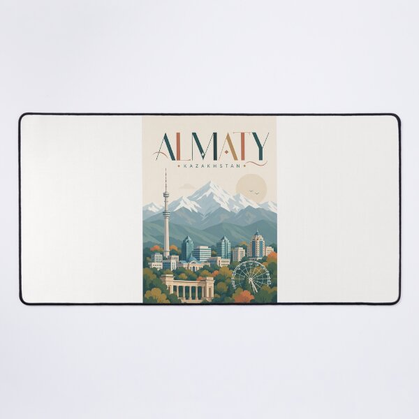 Item preview, Almaty Kazakhstan Skyline with Tian Shan Mountains and Kok Tobe designed and sold by Places On Earth.