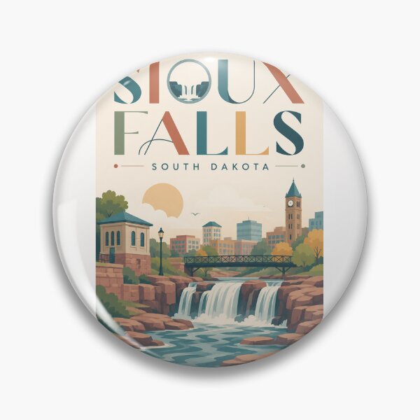 Artikelvorschau, Sioux Falls, South Dakota, Falls Park und Big Sioux River entworfen und verkauft von Places On Earth.
