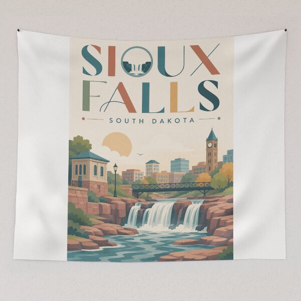 Item preview, Sioux Falls South Dakota, Falls Park and Big Sioux River designed and sold by Places On Earth.