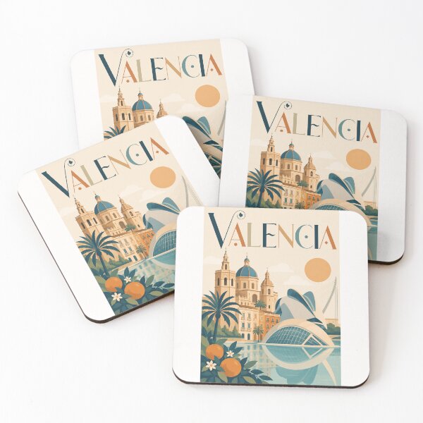 Item preview, Valencia Spain City of Arts and Sciences with Valencia Cathedral designed and sold by Places On Earth.