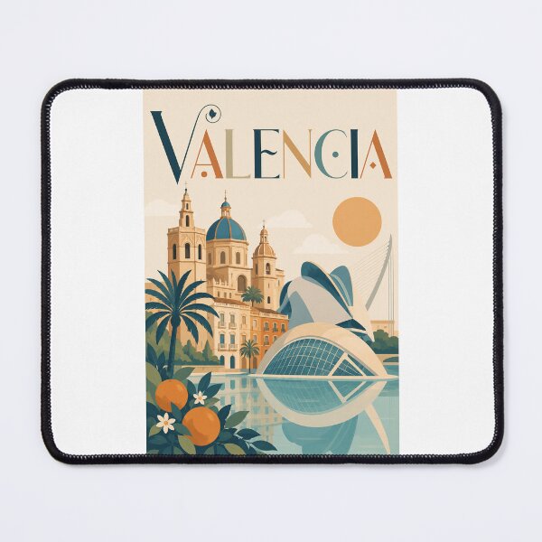 Item preview, Valencia Spain City of Arts and Sciences with Valencia Cathedral designed and sold by Places On Earth.