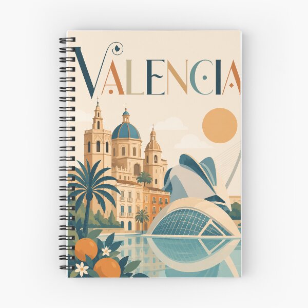 Item preview, Valencia Spain City of Arts and Sciences with Valencia Cathedral designed and sold by Places On Earth.
