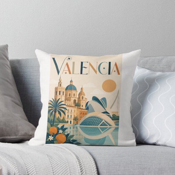 Item preview, Valencia Spain City of Arts and Sciences with Valencia Cathedral designed and sold by Places On Earth.