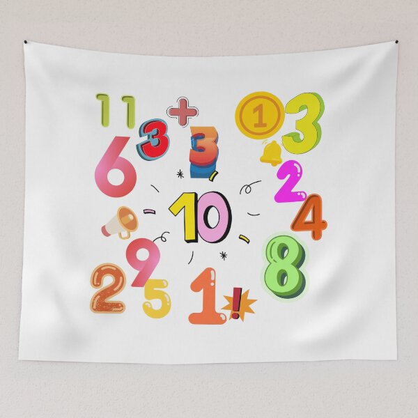 Item preview, Colorful Fun Numbers and Math Symbols Pattern for Kids designed and sold by BoldcreationsM.