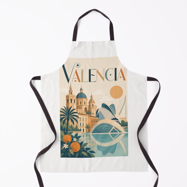 Item preview, Valencia Spain City of Arts and Sciences with Valencia Cathedral designed and sold by Places On Earth.