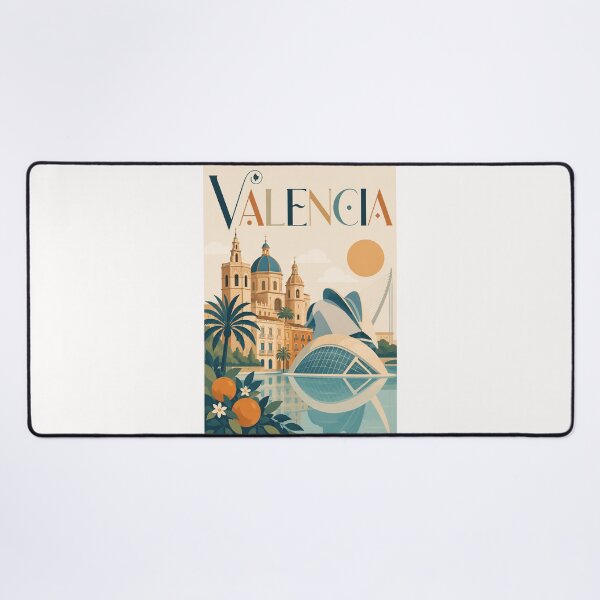 Item preview, Valencia Spain City of Arts and Sciences with Valencia Cathedral designed and sold by Places On Earth.