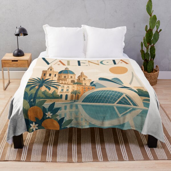Item preview, Valencia Spain City of Arts and Sciences with Valencia Cathedral designed and sold by Places On Earth.