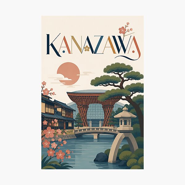 Item preview, Kanazawa Japan Kenrokuen, Higashi Chaya and Tsuzumi Gate designed and sold by Places On Earth.