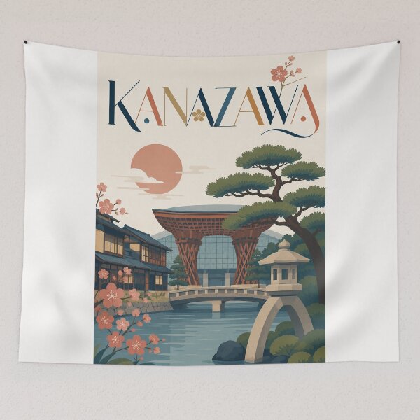 Item preview, Kanazawa Japan Kenrokuen, Higashi Chaya and Tsuzumi Gate designed and sold by Places On Earth.