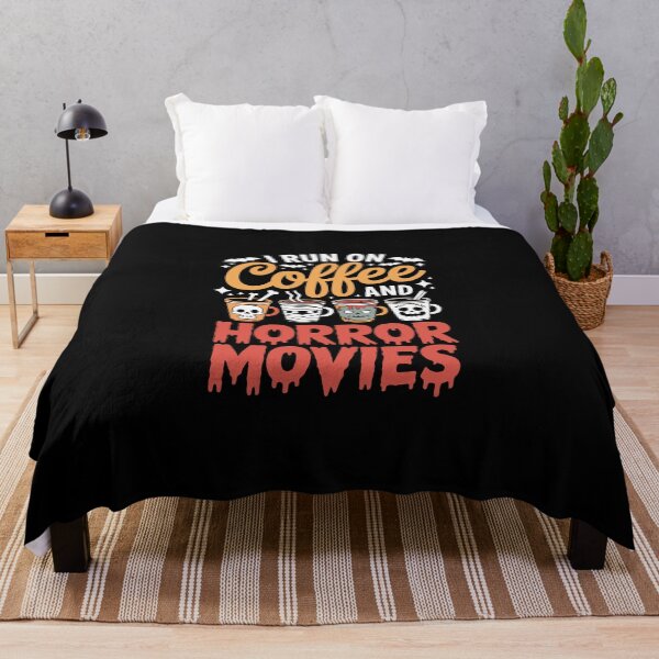 Item preview, I RUN ON COFFEE AND HORROR MOVIES designed and sold by jkrphoto.