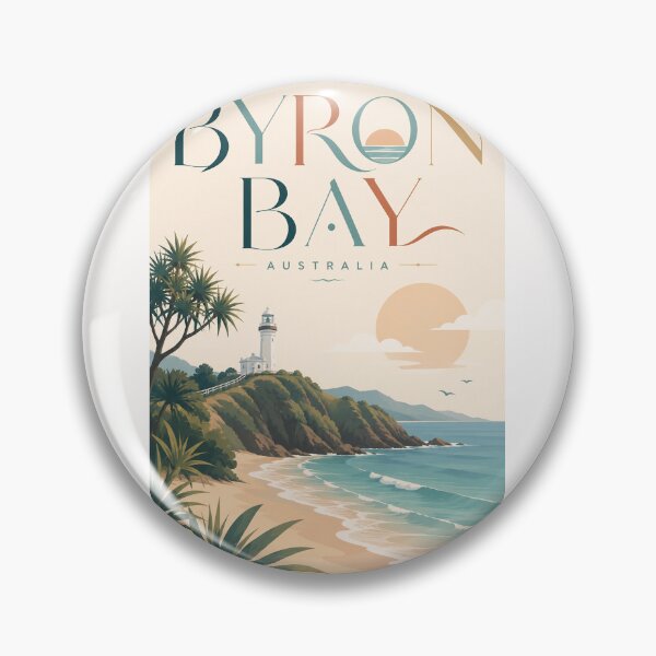 Item preview, Byron Bay Cape Byron Lighthouse and Main Beach Australia designed and sold by Places On Earth.