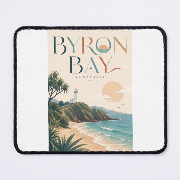 Item preview, Byron Bay Cape Byron Lighthouse and Main Beach Australia designed and sold by Places On Earth.