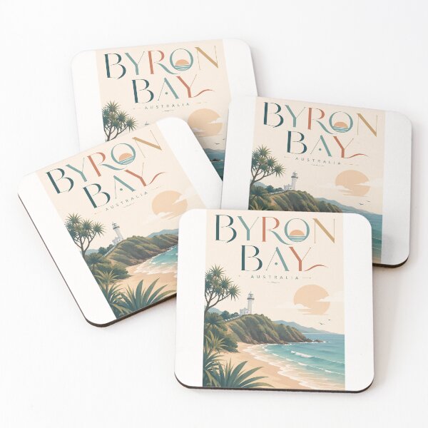 Item preview, Byron Bay Cape Byron Lighthouse and Main Beach Australia designed and sold by Places On Earth.