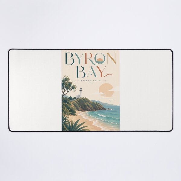 Item preview, Byron Bay Cape Byron Lighthouse and Main Beach Australia designed and sold by Places On Earth.