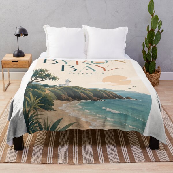Item preview, Byron Bay Cape Byron Lighthouse and Main Beach Australia designed and sold by Places On Earth.