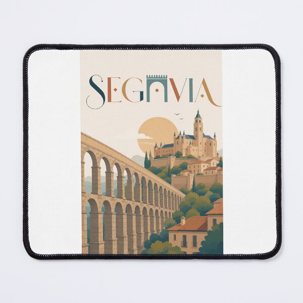 Item preview, Segovia Aqueduct and Alcazar de Segovia Castilla y Leon Spain designed and sold by Places On Earth.