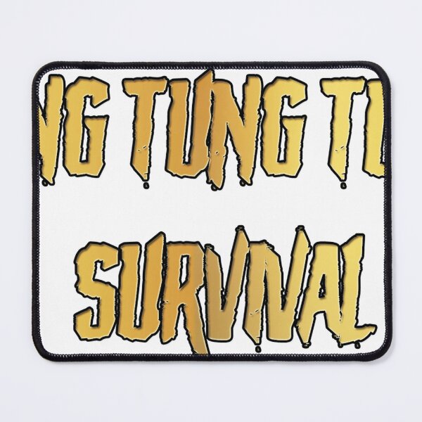 Item preview, Gold Tung Tung Tung Survival Logo designed and sold by ChudCircleGames.