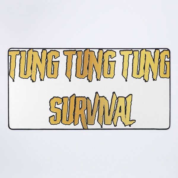 Item preview, Gold Tung Tung Tung Survival Logo designed and sold by ChudCircleGames.