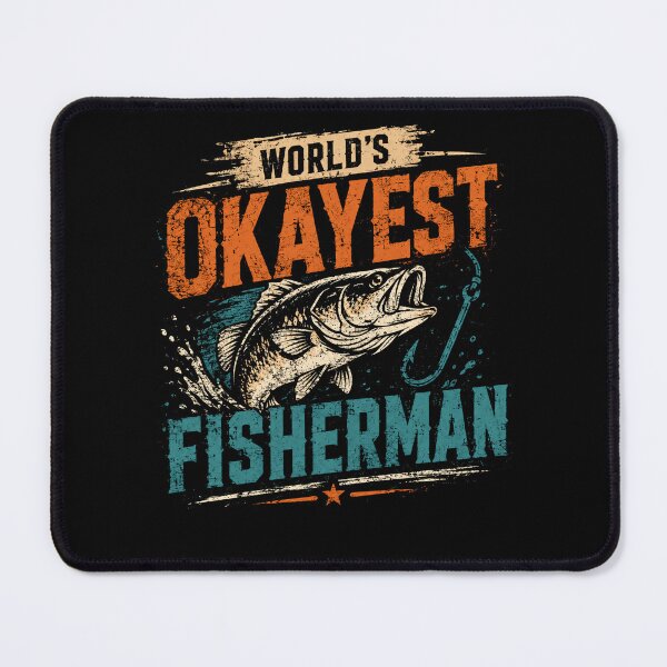 Item preview, World's Okayest Fisherman Funny Fishing Angler Gift designed and sold by HumansStuck12.